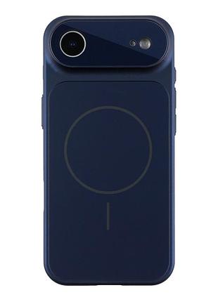Чехол ag-glass с защитой камеры и magsafe для appleiphone 17 air dark blue