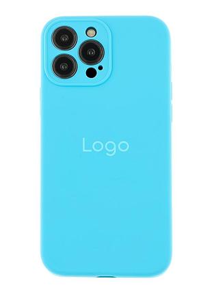 Чохол silicone case full із захистом камери для iphone 13 pro blue