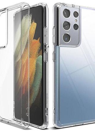 Tpu чехол epic transparent 1,5mm для samsung galaxy s21 ultra бесцветный (прозрачный)
