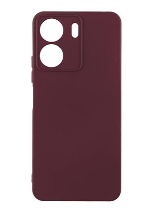 Чехол с рамкой камеры silicone cover a для xiaomi redmi 13c 4g / poco c65 maroon