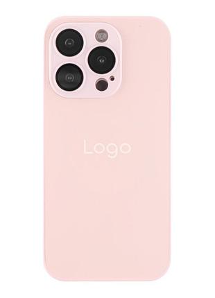 Чехол-накладка стеклянный матовый с защитой камеры matte ag-glass для iphone 15 pro max pink