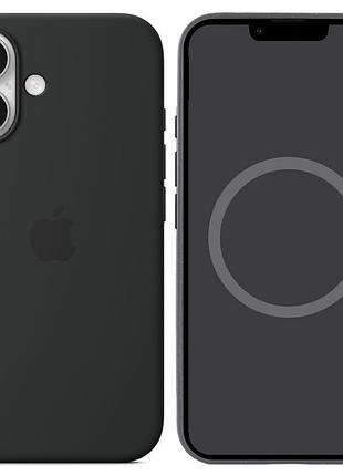 Чехол silicone case (aaa) with magsafe and animation для apple iphone 16 plus (6.7") black