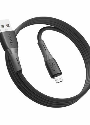 Кабель для зарядки и обмена данными usb ridea rc-si35 siliconepro 60w (20v/3a) usb/мicrousb 1 метр черный