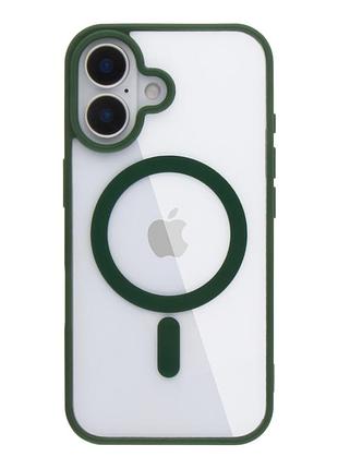 Чохол colors magsafe tpu color для apple iphone 16 forest green