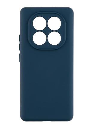 Чехол silicone cover с рамкой камеры (a) для xiaomi redmi note 14 pro+ 5g dark blue