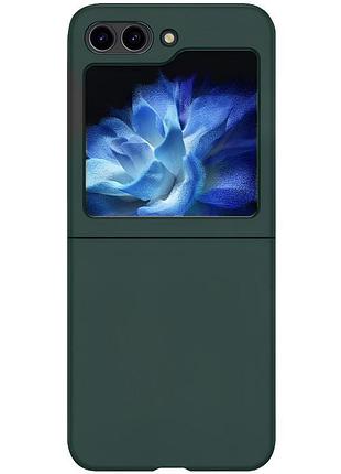Чехол foldables silicone cover lakshmi (aaa) для samsung galaxy z flip5 зеленый / cyprus green
