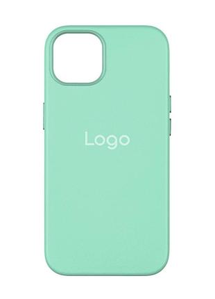 Панель-накладка, чехол magsafe leather case для iphone 13 ice sea blue