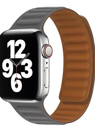 Магнітний ремінець magnetic soft touch apple watch 41/watch 40/watch 38 mm gray (37190_3610691)