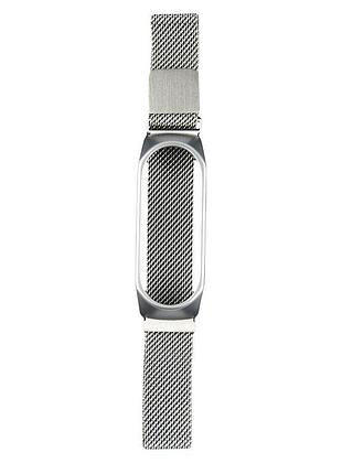 Ремінець no brand milanese loop xiaomi mi band 7 milanese loop silver (32361_2917219)