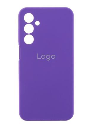 Чохол-накладка liquid silicone (aa) із захистом на камеру для samsung galaxy m35 5g elegant purple