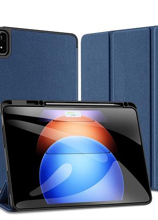 Чохол-книжка dux ducis domo сумісний з xiaomi pad 6s pro 12.4 with stylus pen holder auto sleep wake blue