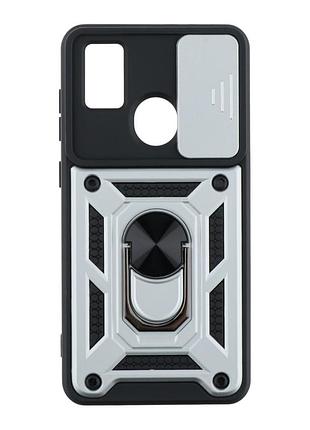 Чехол накладка guard shield armor с кольцом для zte blade a31 silver