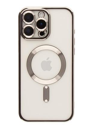Чехол tpu metallic full camera magsafe для iphone 16 pro titan