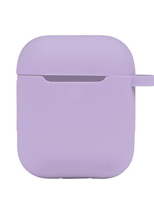 Чохол silicone case з карабіном для airpods 1 / airpods 2 elegant purple