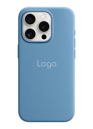 Чохол silicone magsafe посиленого захисту для apple iphone15 pro max winter blue