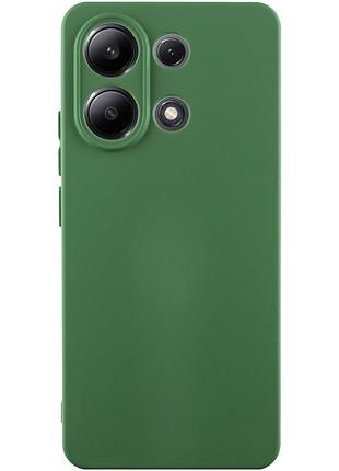 Чехол tpu getman liquid silk full camera для xiaomi redmi note 13 4g зеленый / dark green