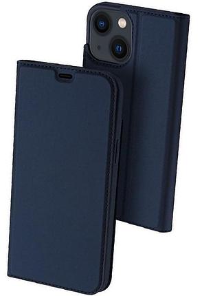Чехол dux ducis для iphone 14/iphone 13 книжка с карманом для визиток айфон 14/айфон 13 blue