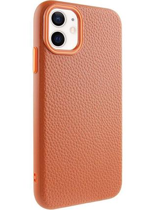 Чохол syndee magsafe для iphone 11 (айфон 11) golden brown