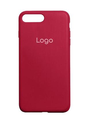 Чехол silicone case (aa) для iphone 7 plus/8 plus rose red