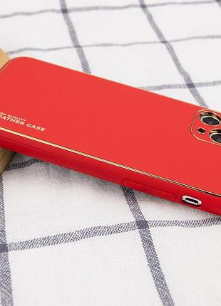 Шкіряний чохол xshield для apple iphone 11 pro max (6.5") червоний / red 3
