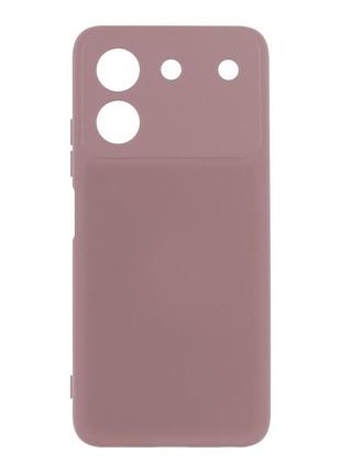 Чехол silicone cover с рамкой камеры (a) для zte blade a54 pink sand