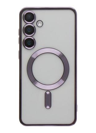 Чехол tpu metallic full camera magsafe для samsung galaxy s24 dark purple