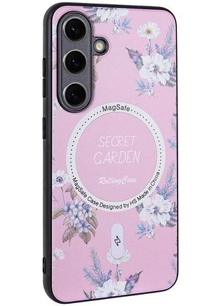 Міцна tpu накладка pc secret garden технологія magfit для samsung galaxy s24 pink