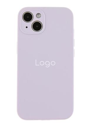 Чехол silicone case full с защитой камеры для iphone 13 lilac purple