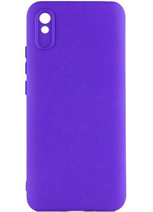 Чехол tpu getman liquid silk full camera для xiaomi redmi 9a синий / iris