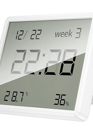 Электронный термогигрометр + часы hoco hx41 5in1 indoor white