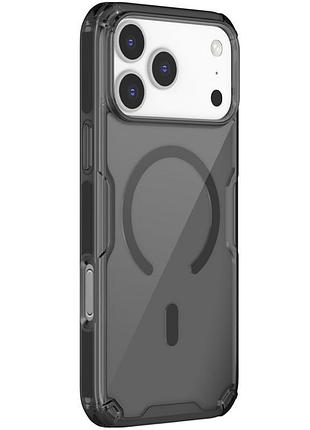 Tpu чехол nillkin nature pro magnetic для apple iphone 17 pro (6.3") черный (прозрачный)