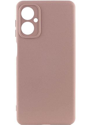 Чехол tpu getman liquid silk full camera для motorola moto g14 розовый / pink sand