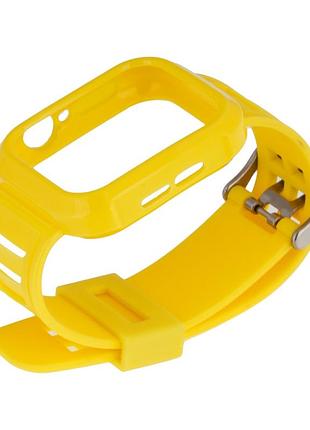 Ремешок watch band силиконовый футляр для apple watch 44mm yellow
