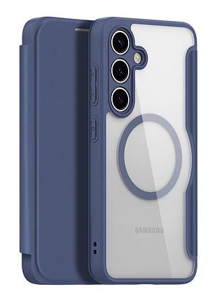 Чохол-книжка dux ducis skin x pro magsafe для samsung galaxy s24+ 5g blue