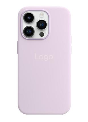 Чохол silicone magsafe посиленого захисту для apple iphone 14 pro max lilac