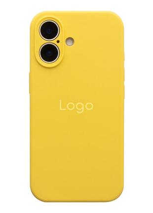 Чохол silicone case full із захистом камери для iphone 16 canary yellow