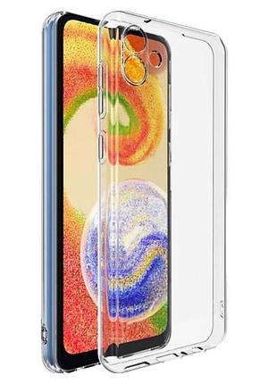 Чохол tpu transparent 1.5 мм із захистом камери для samsung galaxy a05, прозорий захисний кейс безбарвний