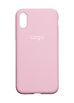 Чехол original full size для apple iphone xs max light pink