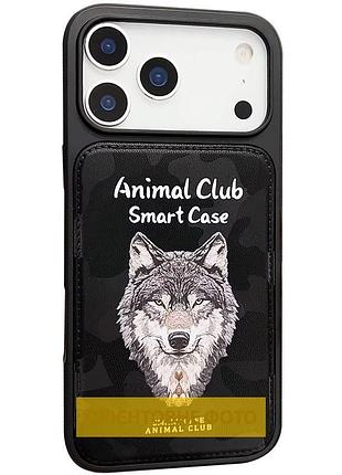 Чохол (накладка) animal club для apple iphone 17 air захисний протиударний з принтом black