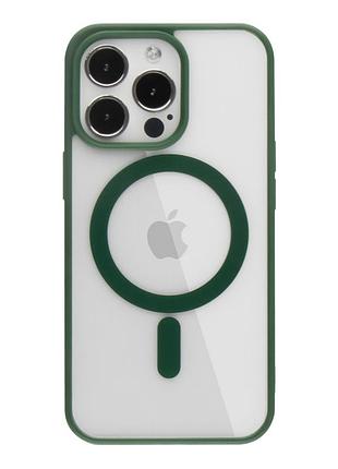 Чехол colors magsafe tpu color для apple iphone 15 pro max forest green