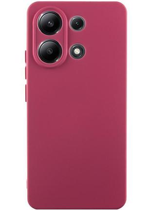 Чохол tpu getman liquid silk full camera для xiaomi redmi note 13 4g бордовий / marsala