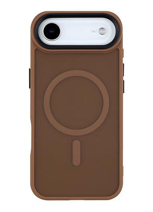 Чохол tpu pc матове покриття shadowmat magsafe для apple iphone17 air brown