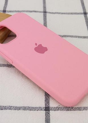 Чехол silicone case full protective (aa) для apple iphone 12 pro / 12 (6.1") розовый / light pink 2