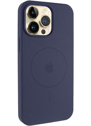 Чехол silicone case full protective (aa) v2 with magsafe для apple iphone 11 pro (5.8") темно-синий / midnight blue