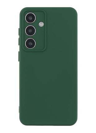 Чехол silicone cover с рамкой камеры (a) для samsung galaxy galaxy s24 5g (s921) dark green