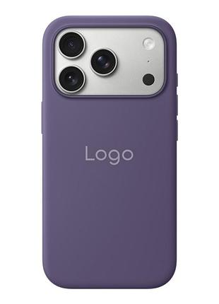 Чехол silicone case с magsafe ic для appleiphone17 pro max панель-накладка для телефона айфон 17 про макс сапфировая вставка для