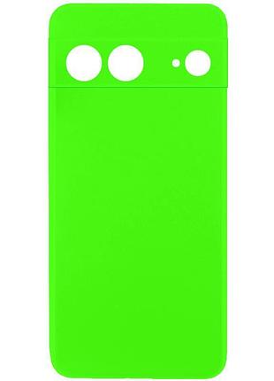 Чехол tpu getman liquid silk full camera для google pixel 7 салатовый / neon green