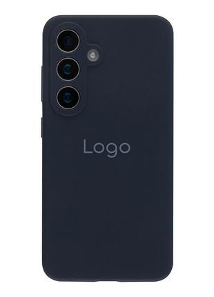 Чохол-накладка liquid silicone (aa) із захистом на камеру для samsung galaxy s25 5g dark blue
