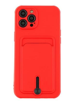 Чохол otterbox colorfull з кишенею для карток pocket card для iphone 12 pro max red