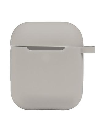 Чехол silicone case с карабином для airpods 1 / airpods 2 stone